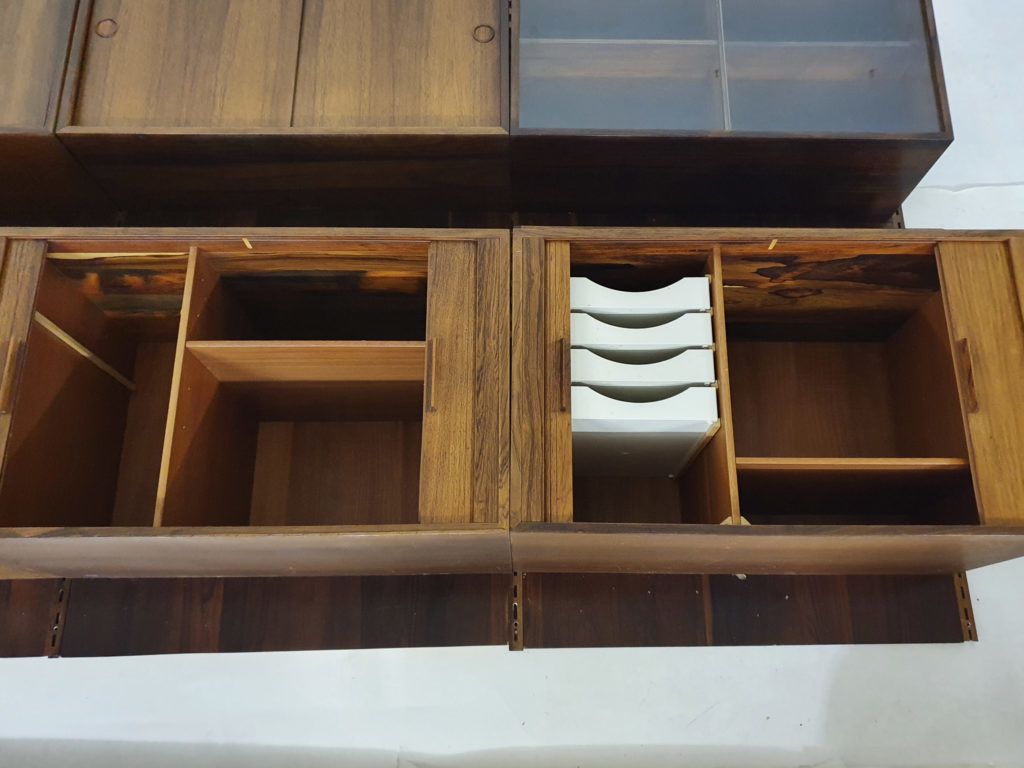 photo furniture Rosewood Wall Unit By Kai Kristiansen For Feldballes Mobelfabrik, Denmark 1950's
