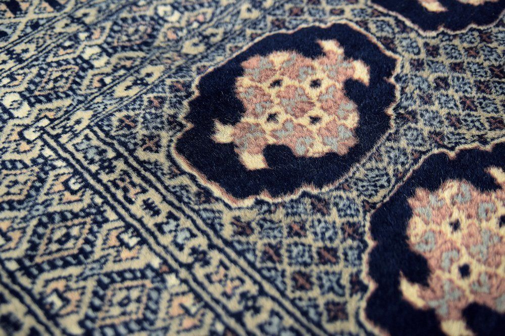 Pakistani Hand Woven Blue Bukhara Rug From Ikea, 1960s photo 1211.0