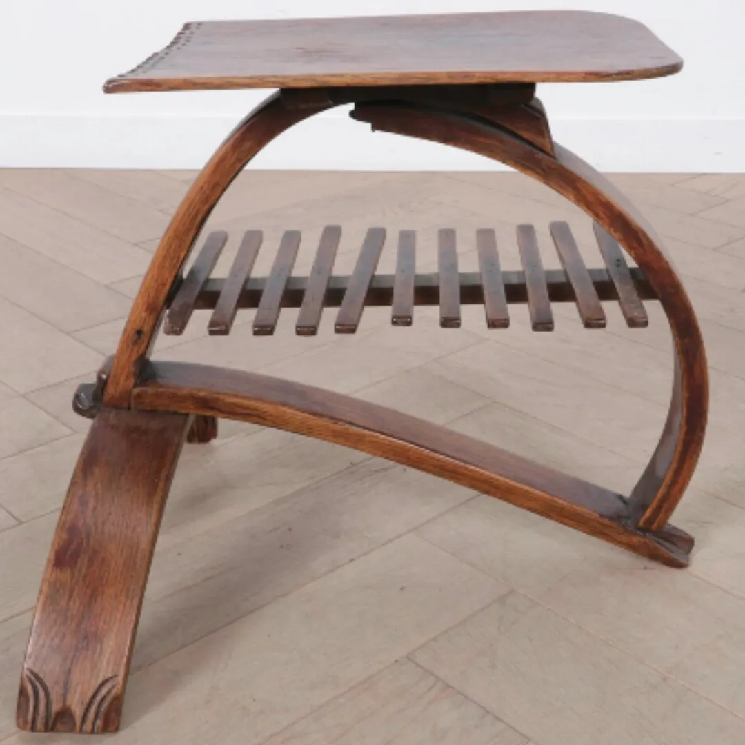 Antique Art Nouveau Jugendstil Curved And Bent Shoe Stool, Ca 1895 photo furniture