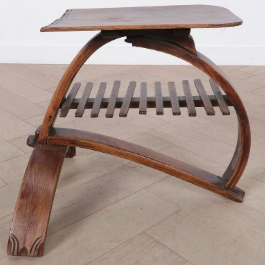 Antique Art Nouveau Jugendstil Curved And Bent Shoe Stool, Ca 1895 photo Furniture