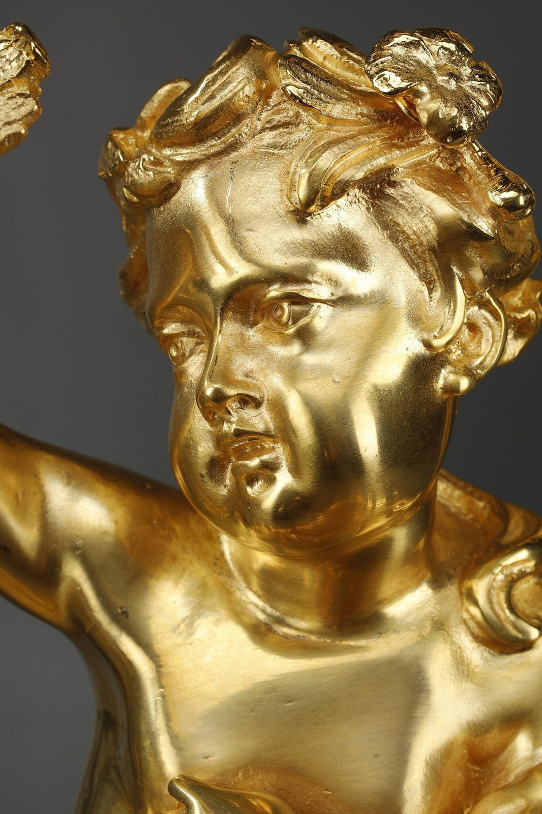 photo buy Pair Of Gilt Andirons In The Louis XV Style Bronze