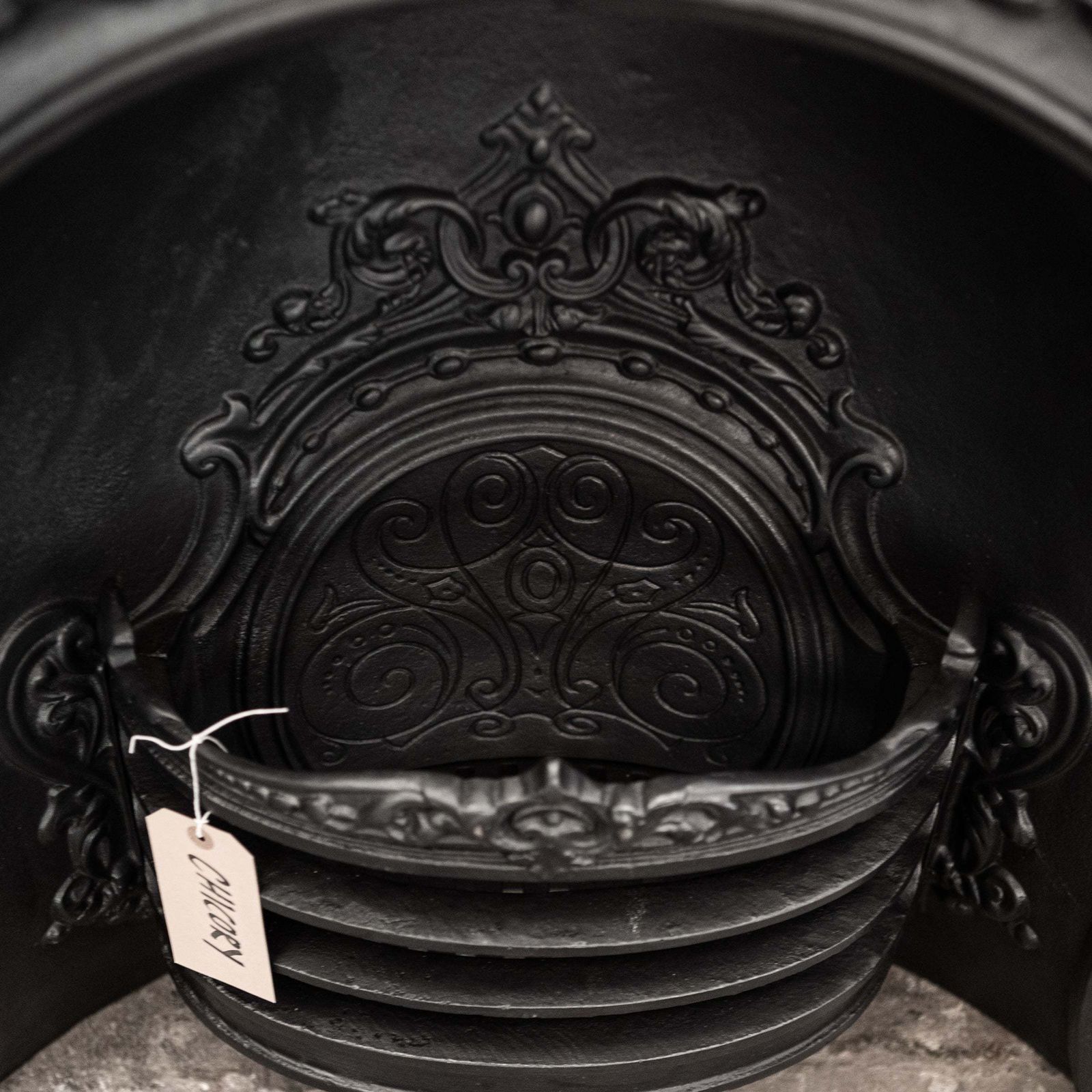 Antique Ornate Late Georgian, Early Victorian Cast Iron Insert photo 1500.0