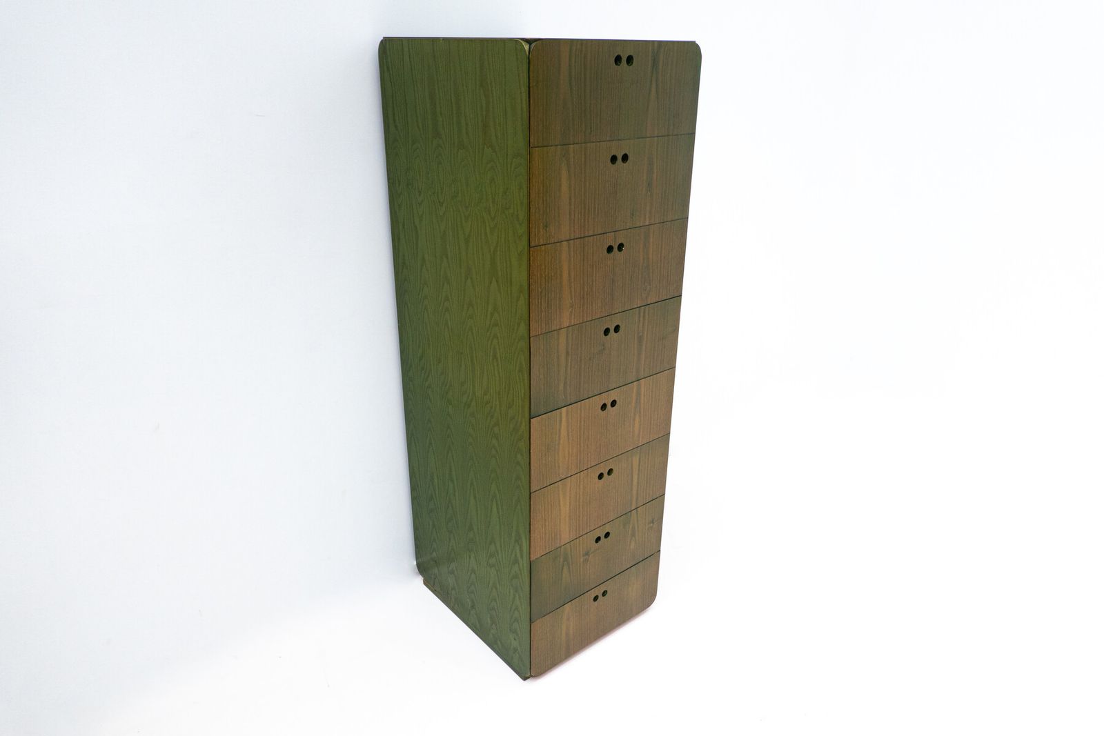 Tall Mid Century Wooden Chest Of Drawers By Derk Jan De Vries photo for sale