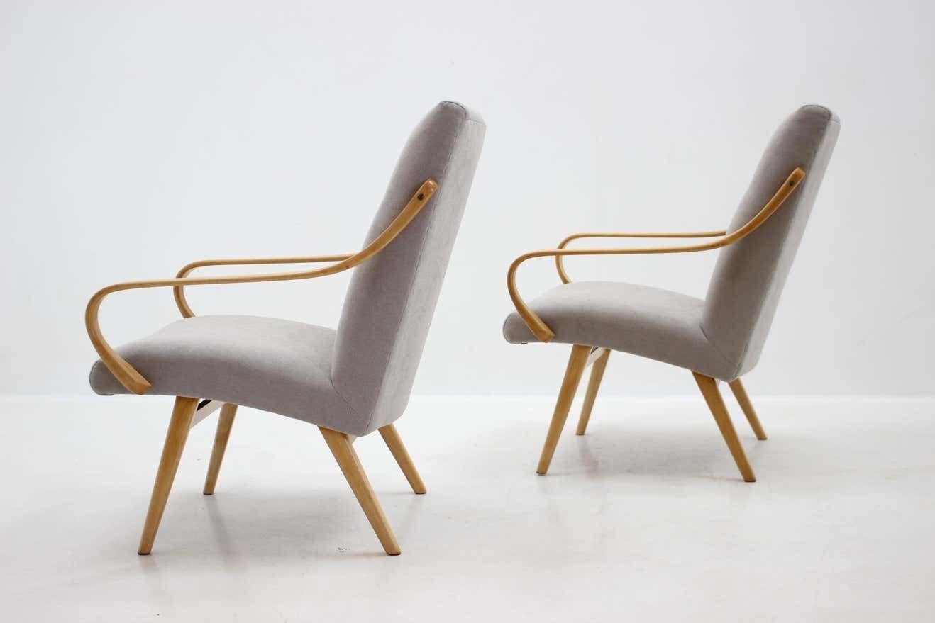 1960s Pair Of Ton Armchairs By Jaroslav Smidek, Czechoslovakia photo Furniture