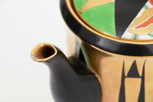 Art Deco 'Orient' Coffee Pot By Crown Devon photo for sale