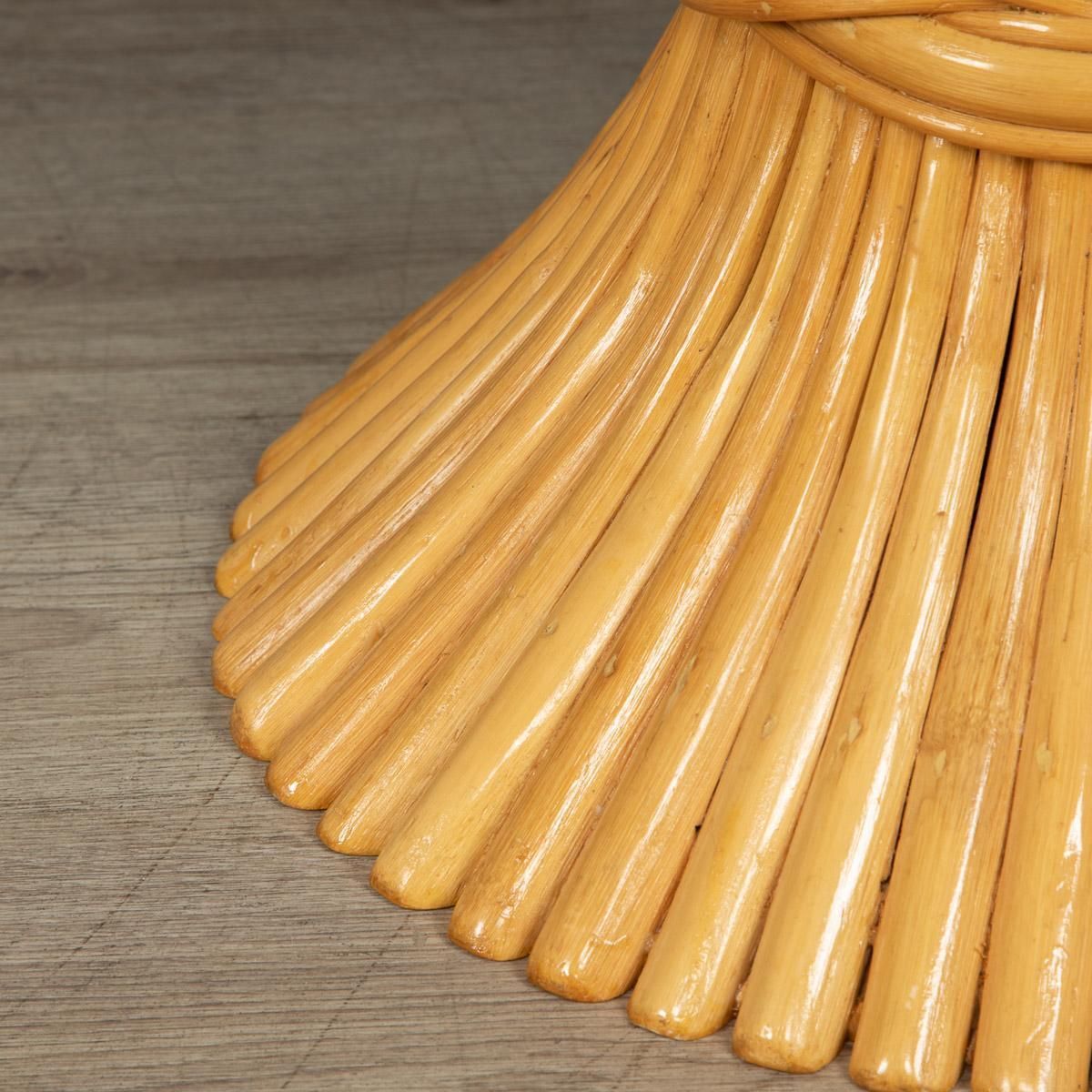 20th Century "Sheaf Of Wheat" Coffee Table By Mcguire, C.1970 photo for sale