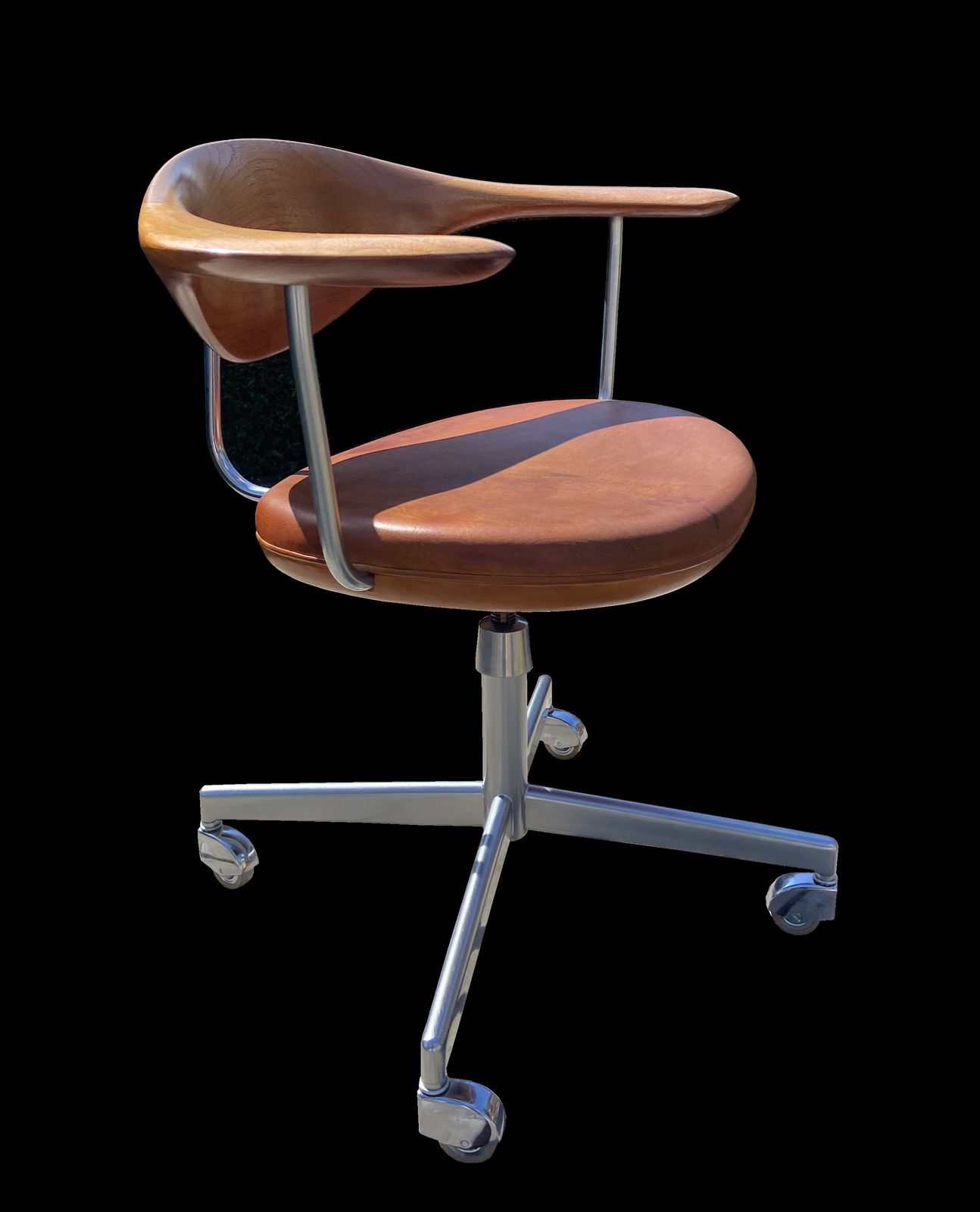 Super Rare Jh502 Swivel Chair By Hans J. Wegner For Johannes Hansen photo Furniture