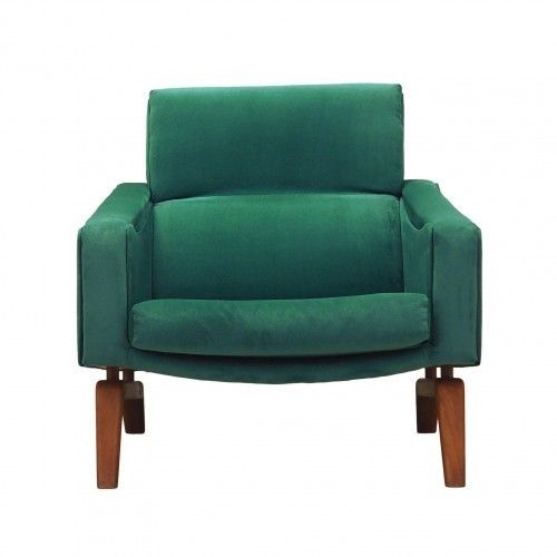 Green Armchair, Danish Design, 1970s, Made In Denmark