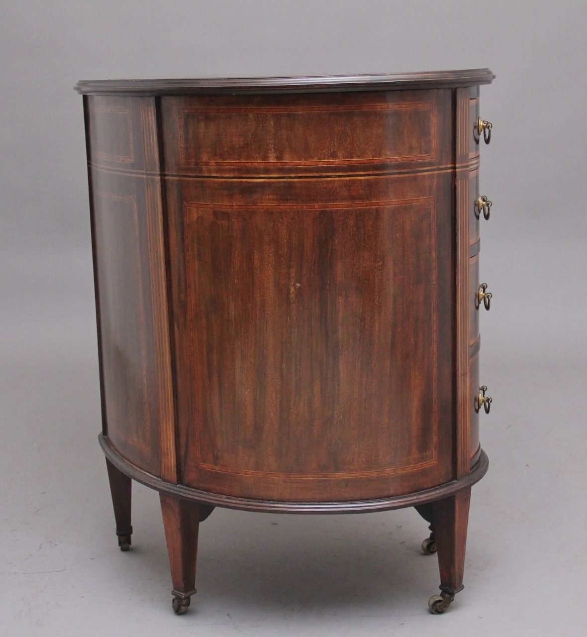 19th Century Inlaid Mahogany Kidney Shaped Desk photo vinterior