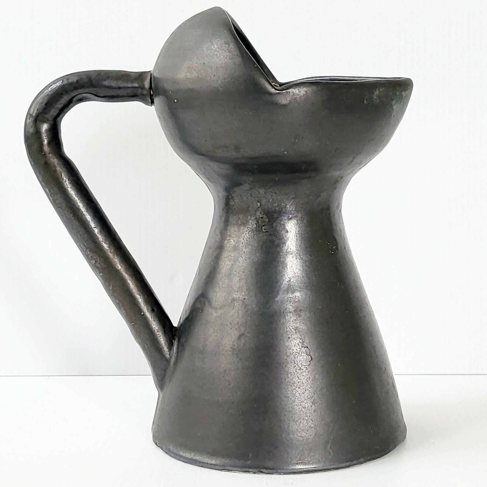 Magnificent Vase Pichet 1950 Black Ceramic Dlg Capron Jouve 50s 1950s