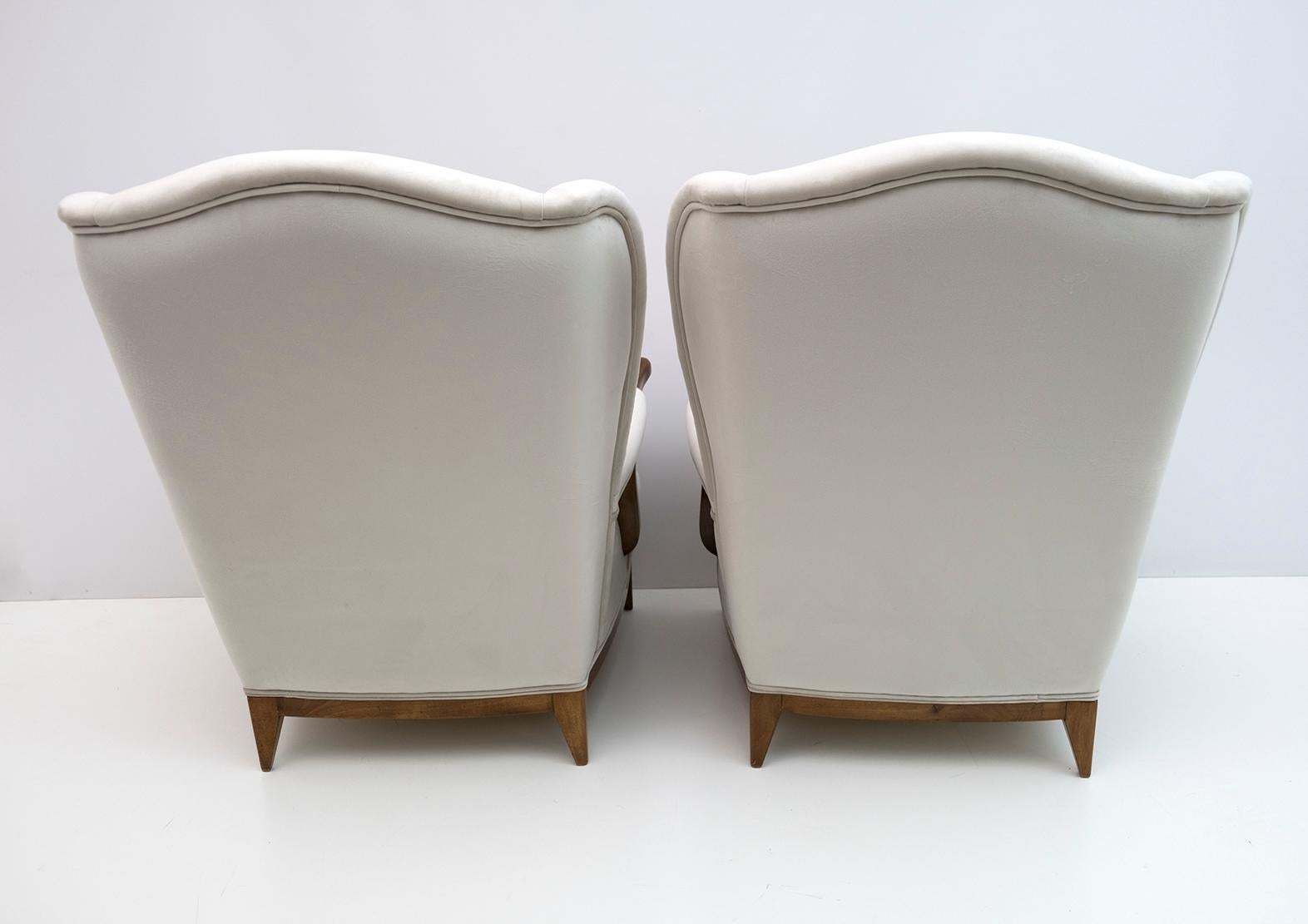 Pair Of Paolo Buffa Mid Century Modern Italian Velvet Armchairs, 1950s photo 8252.0