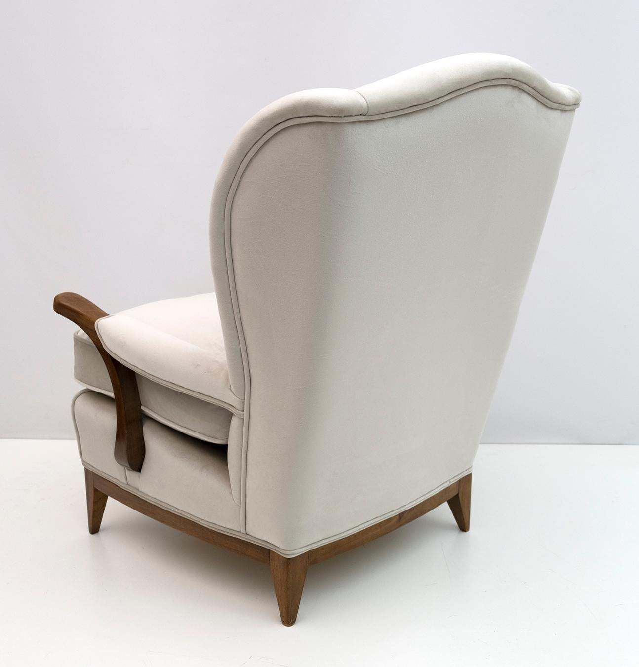 photo vinterior Pair Of Paolo Buffa Mid Century Modern Italian Velvet Armchairs, 1950s