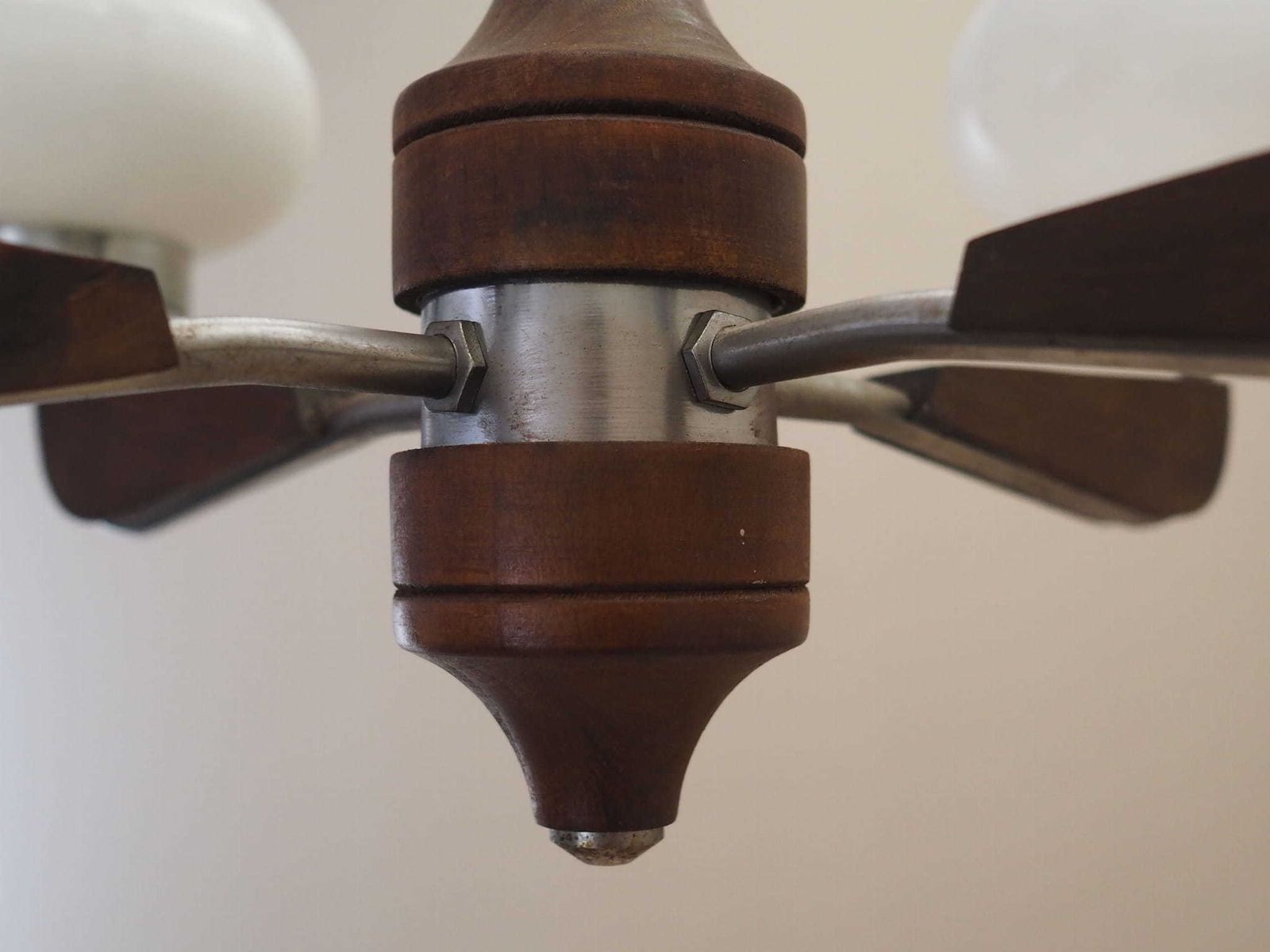 Wooden Chandelier, Danish Design, 1970s, Production: Denmark photo vintage