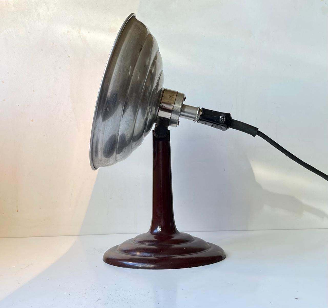 Industrial Bauhaus Table Lamp In Bakelite And Aluminum, 1930s photo furniture