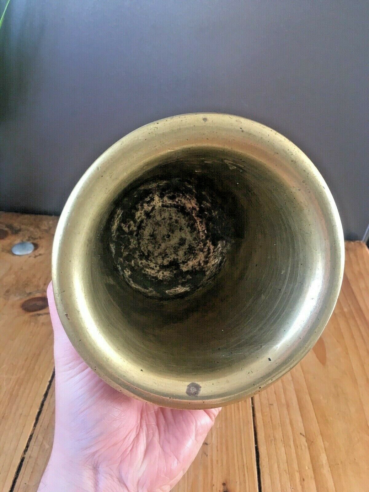 photo for sale 5kg Antique 19th C French Apothecary Brass Bronze Pestle & Mortar Kitchenalia
