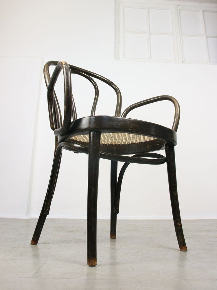 Black No. 218 Wide Armchair Chair By Michael Thonet photo vintage