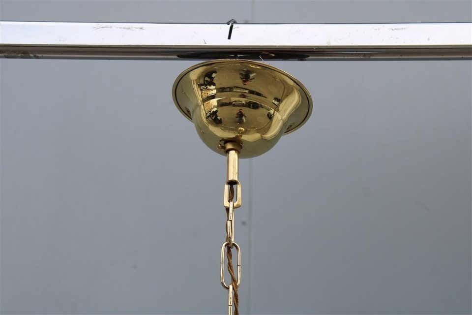 Chandelier Ball Murano Glass Venini Italian Design Brass Chain Gold 1960s photo buy