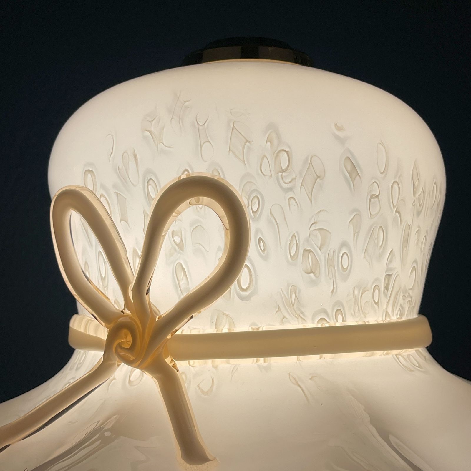 Pink Murano Table Lamp Italy 1980s Woman's Hat Murano Lamp photo vintage