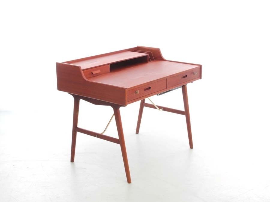 Mid Century  Modern Scandinavian Vanity Desk  In Teack By Arne Wahl Iversen photo 6596.8