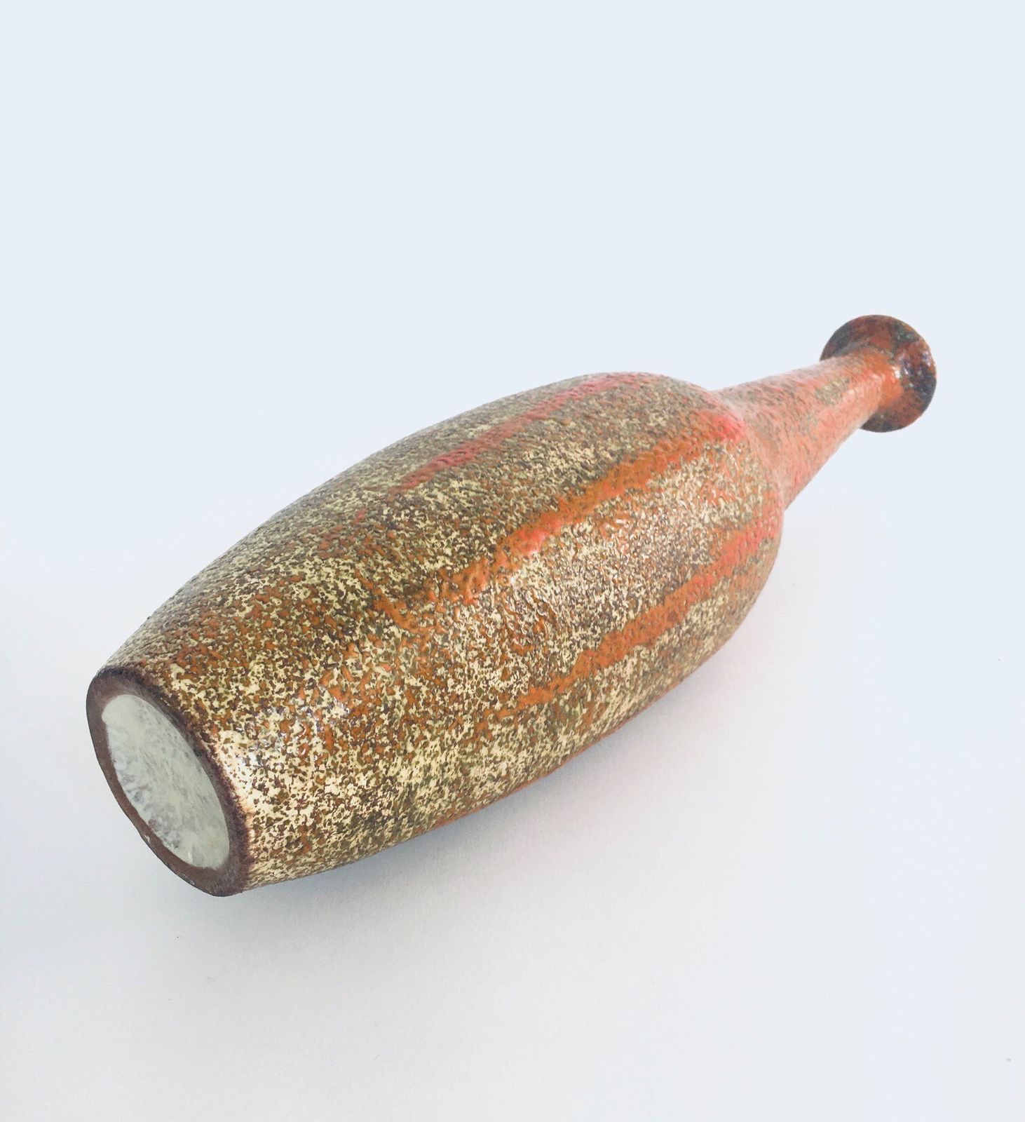 photo furniture Midcentury Modern Studio Pottery Tall Thick Glazed Vase Hungary 1960's