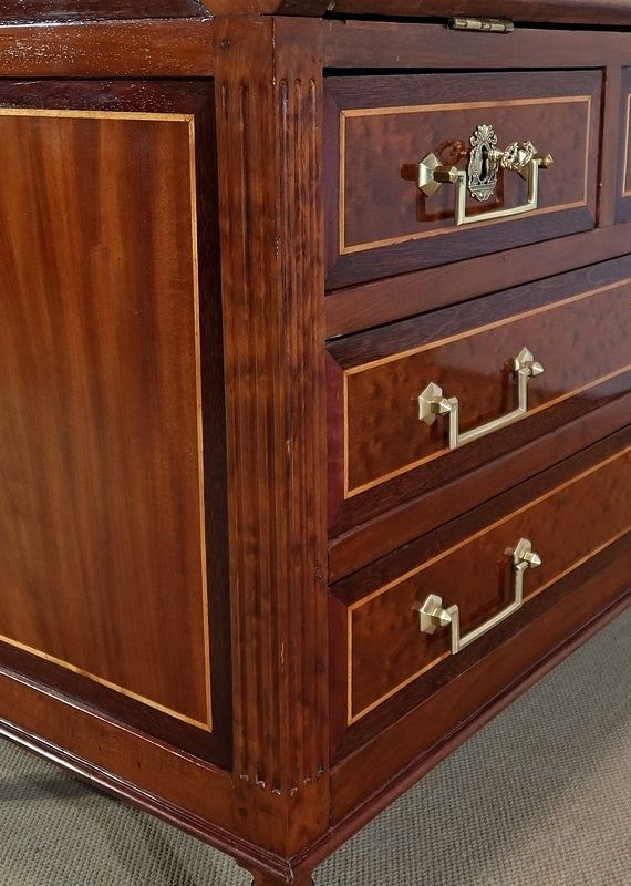 photo buy Louis XVI Scriban Chest Of Drawers In Mahogany – 18th Century