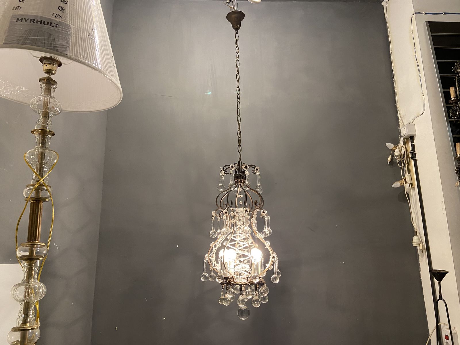 Vintage Italian Murano Glass Drop Light Pendant photo buy