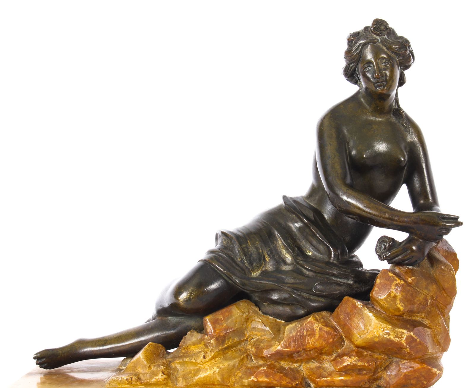 Antique Pair Bronze Semi Nude Classical Ladies Sculptures / Bookends 19th Cent photo vinterior
