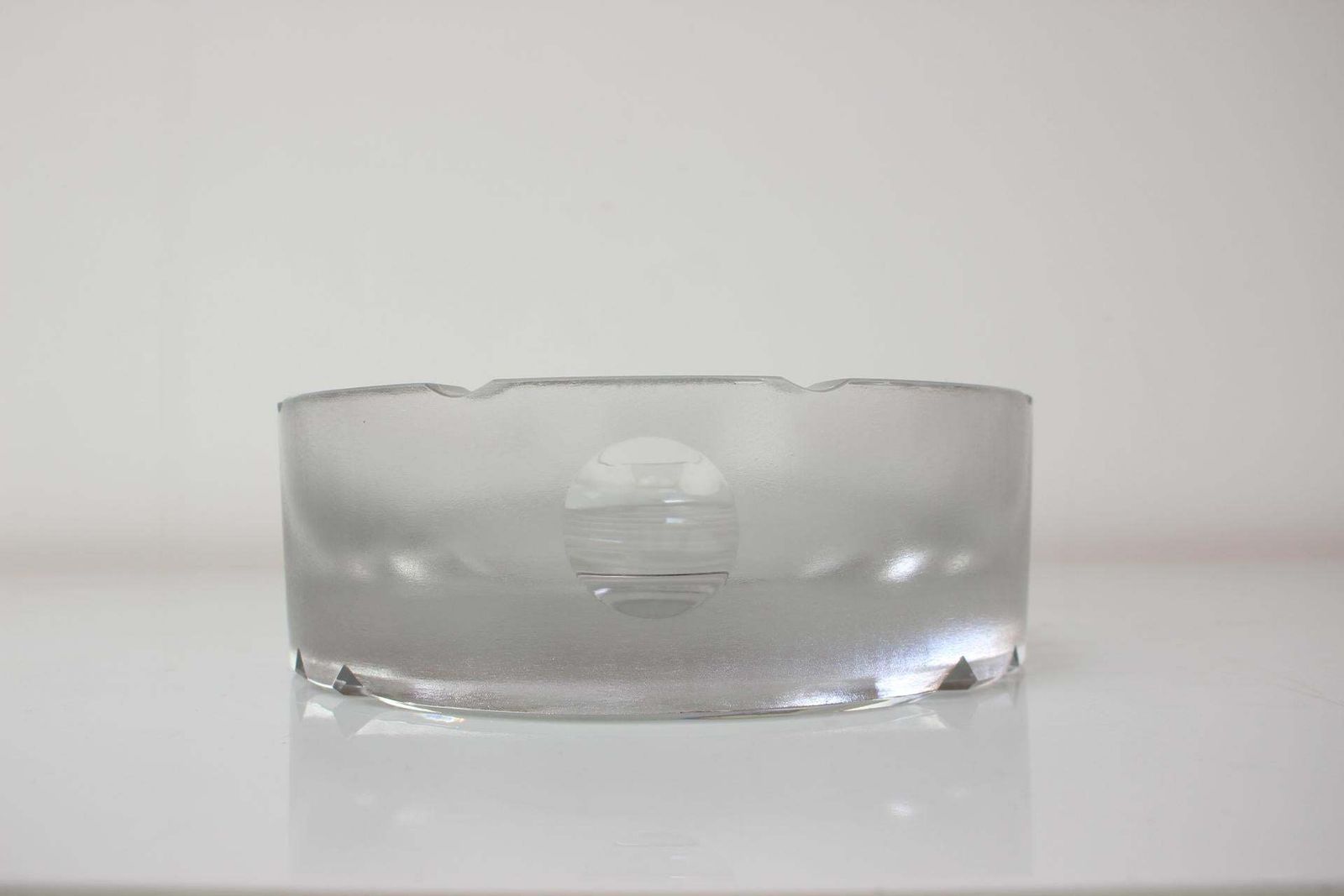 Mid Century Big Ashtray By Bohemia Glass, 1970's photo for sale