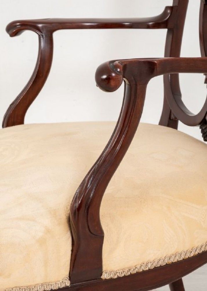 photo for sale Chippendale Carver Arm Chair   Antique Mahogany 1890