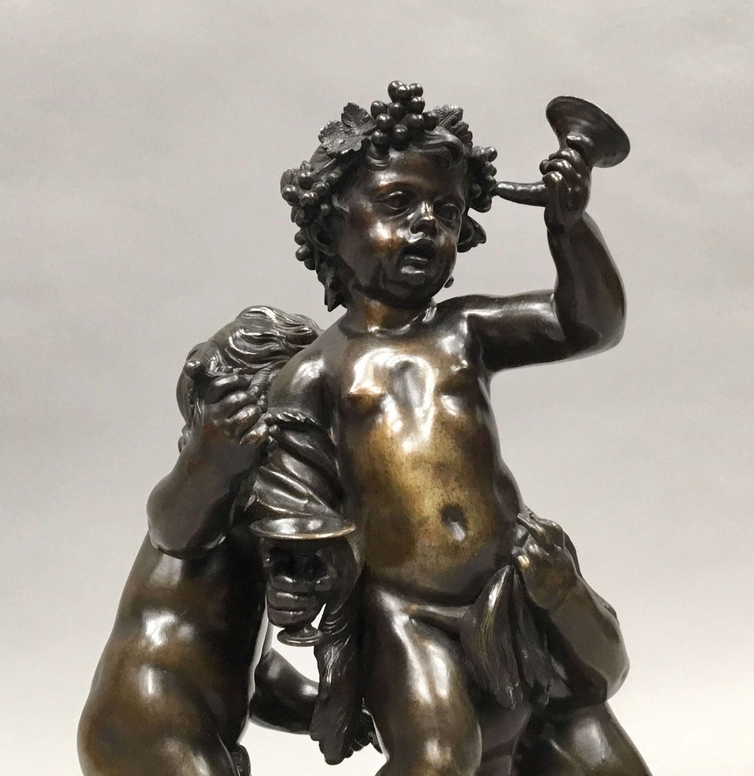 C19th Large Bronze Sculpture Of Bacchanalian Group photo Home Decor