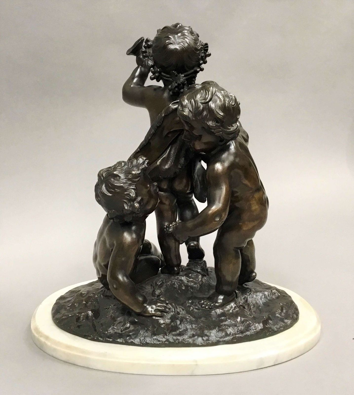 photo for sale C19th Large Bronze Sculpture Of Bacchanalian Group