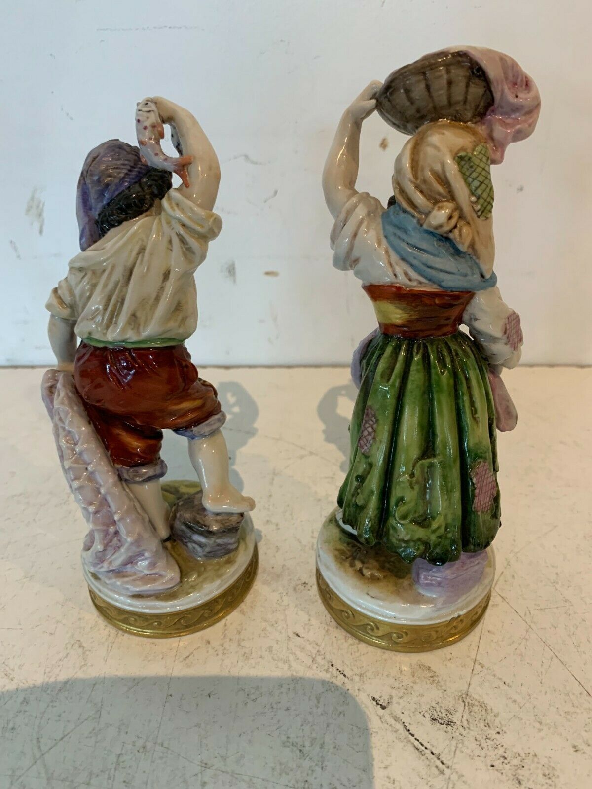Group In Polychrome Porcelain "Return Of Fishing" XX Century photo buy