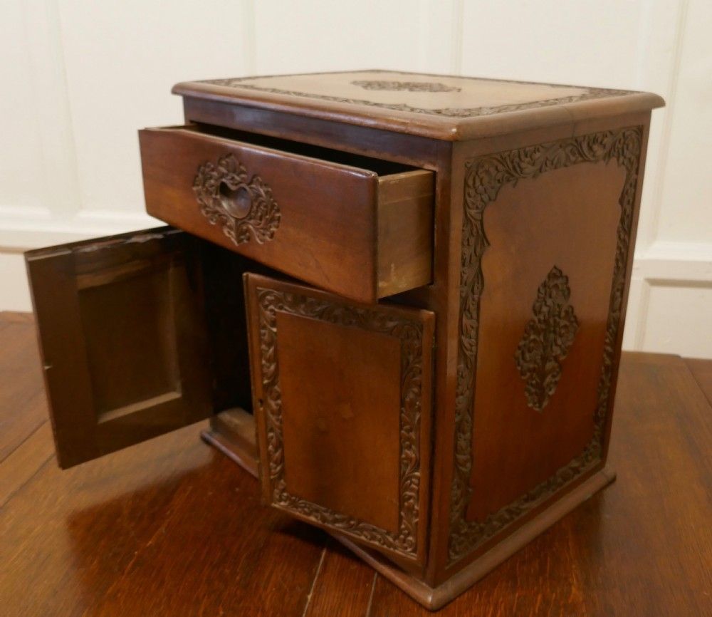 Small Carved Cupboard With Drawer photo buy