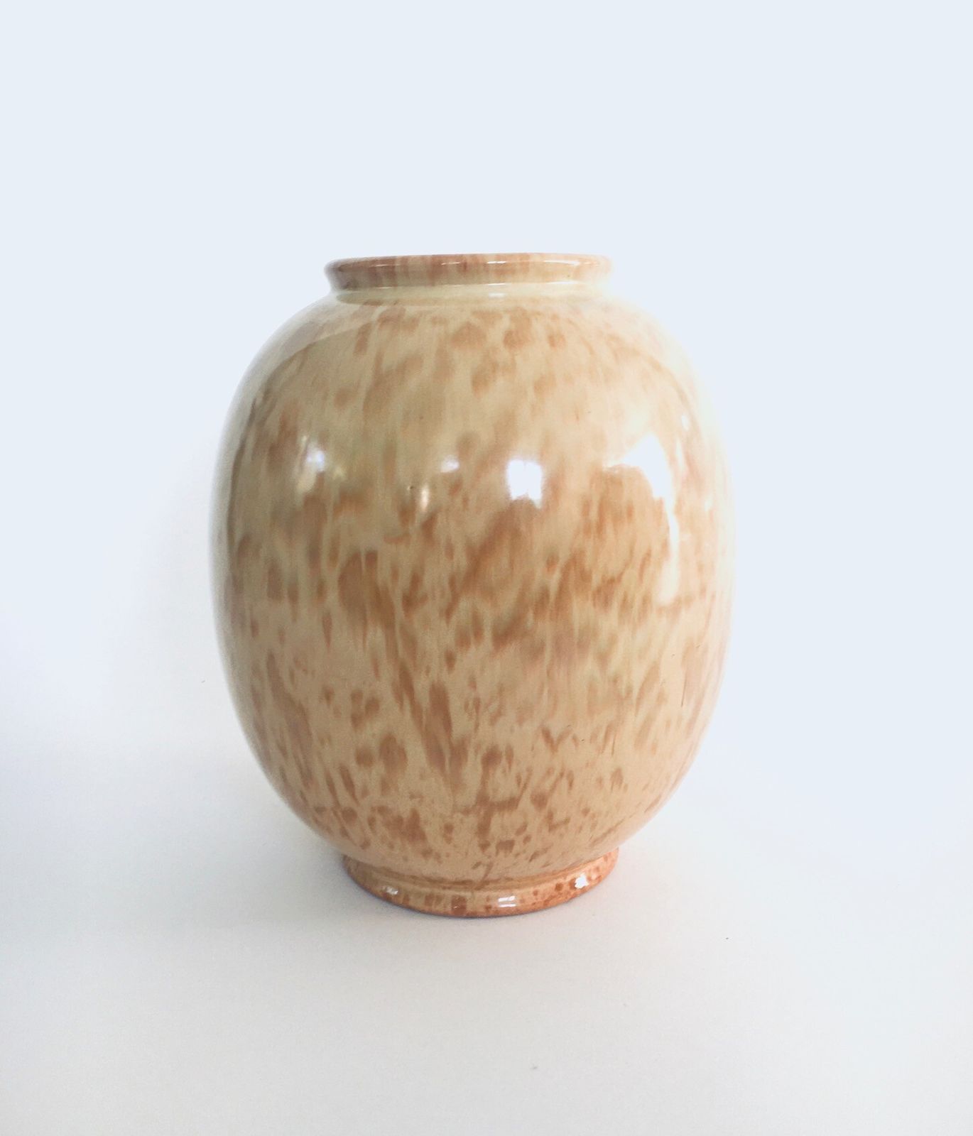 Impressive Ceramic Rubra Vase By Wim Visser For Petrus Regout Maastricht, Netherlands 1954