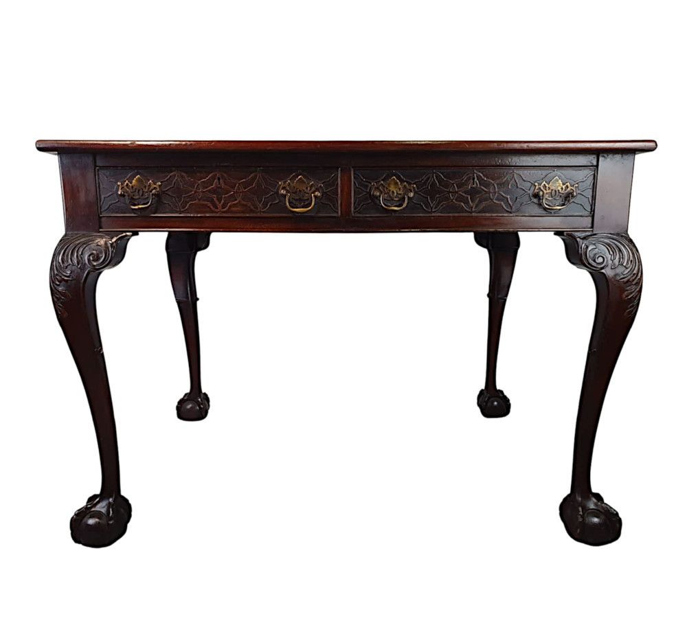 A Stunning Late 19th Century Desk In The Thomas Chippendale Manner photo for sale