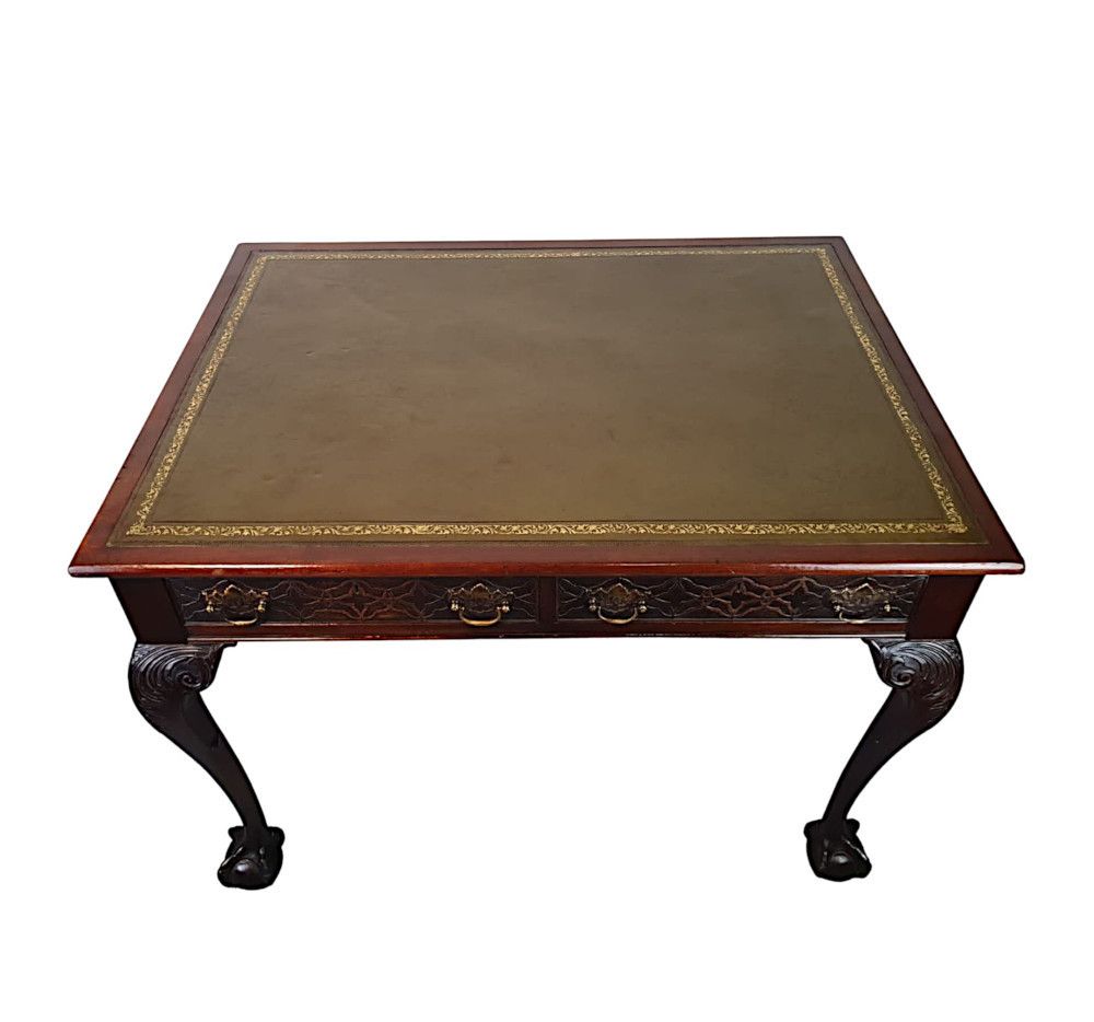 A Stunning Late 19th Century Desk In The Thomas Chippendale Manner