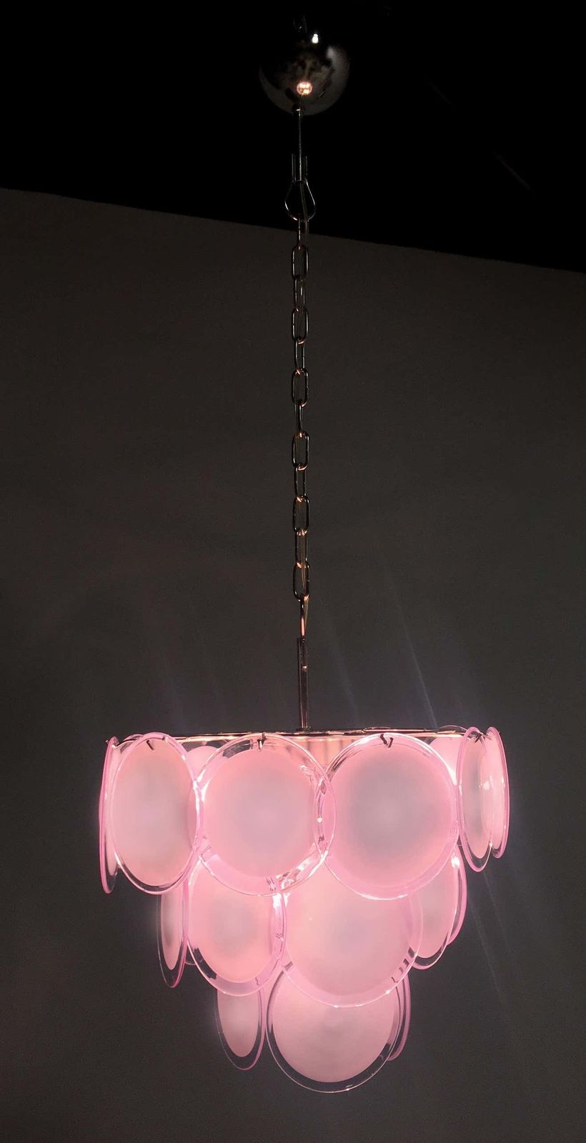 Disc Murano Glass Chandeliers By Vistosi Style photo for sale