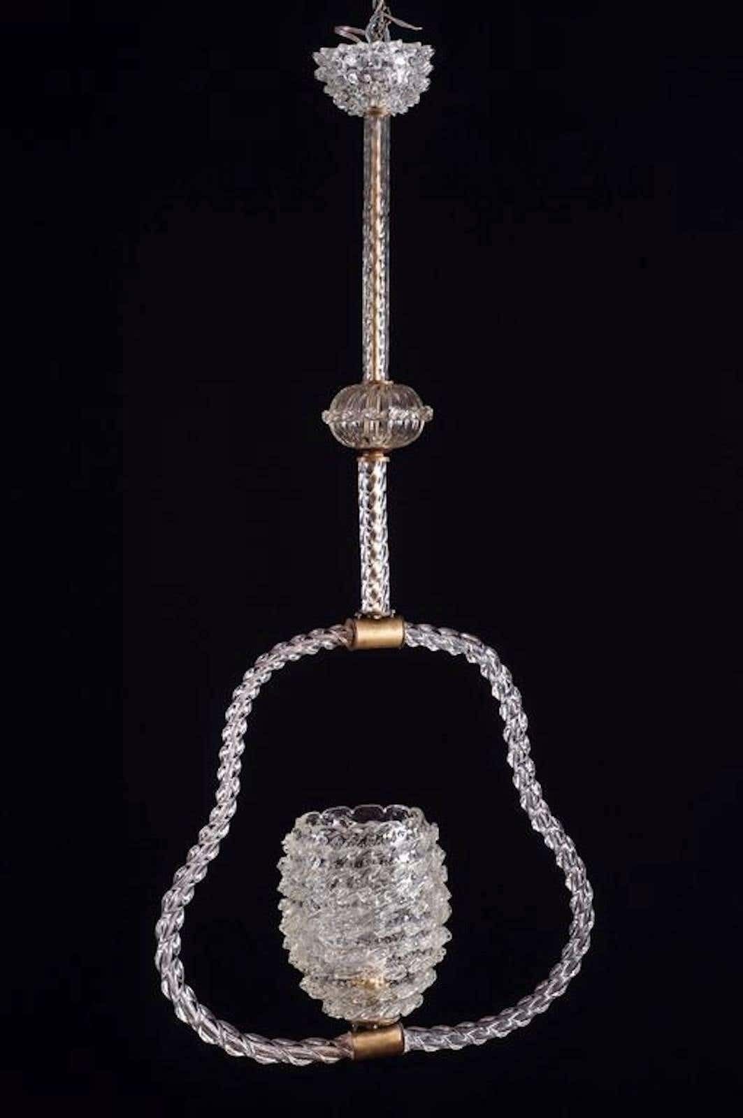 Charming Art Deco Pendant Chandelier By Ercole Barovier, 1940s photo furniture