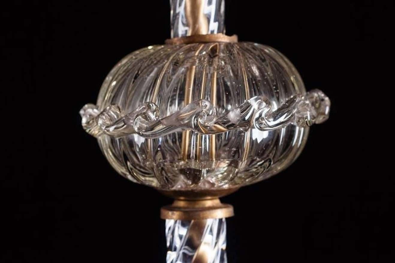 Charming Art Deco Pendant Chandelier By Ercole Barovier, 1940s photo Lighting