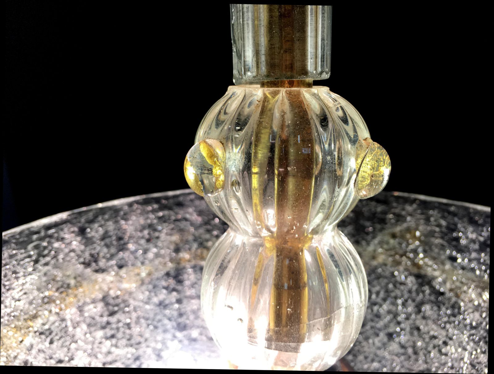 Lighting Chandeliers "The Princess", Gold Inclusion By Barovier & Toso, Murano, 1940s photo