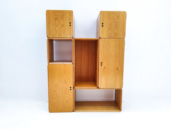 Set Of Mid Century Modular Wooden Cubes By Derk Jan De Vries photo furniture