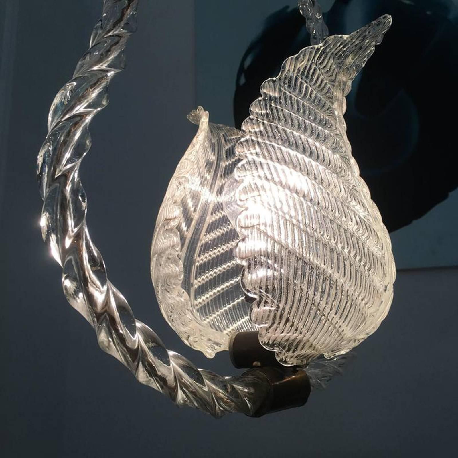 Liberty Pendant Chandelier By Ercole Barovier 1940s photo for sale