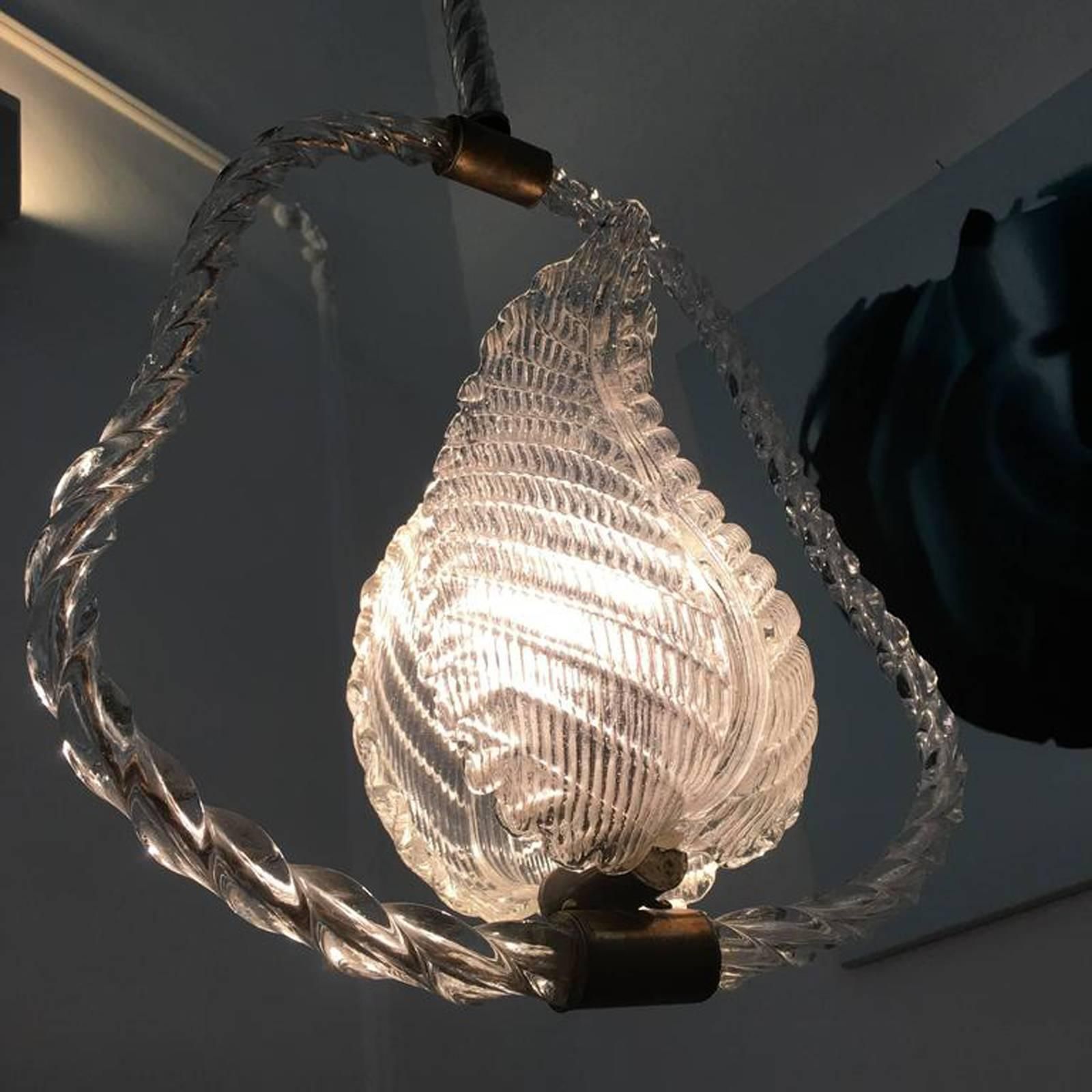 Liberty Pendant Chandelier By Ercole Barovier 1940s photo 1884.6