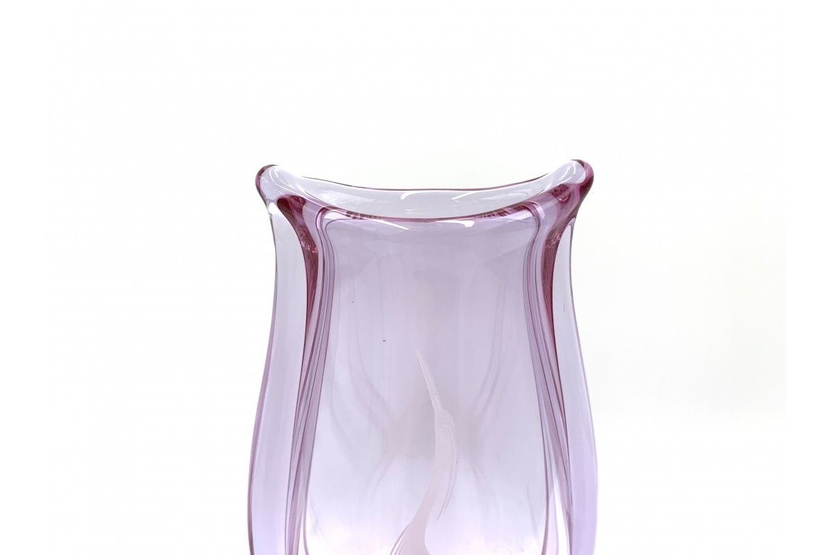 Pink Vase, M. Klinger Zelezny Brod, Czechoslovakia, 1960s photo Home Decor