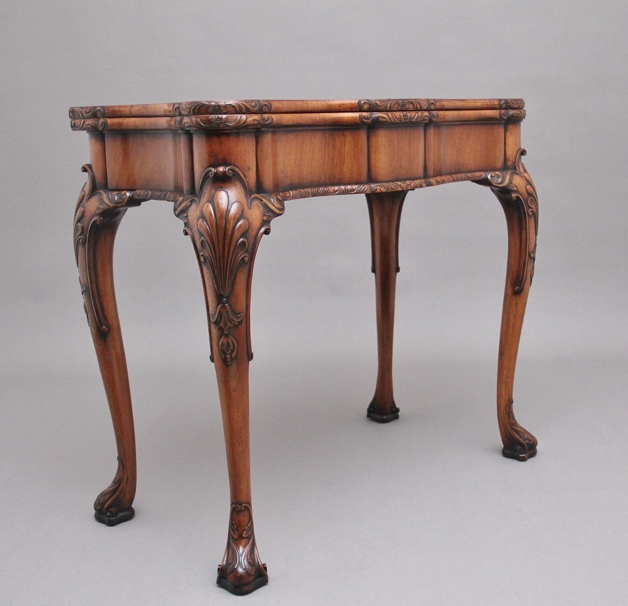 Early 20th Century Walnut Card Table By Howard & Co London