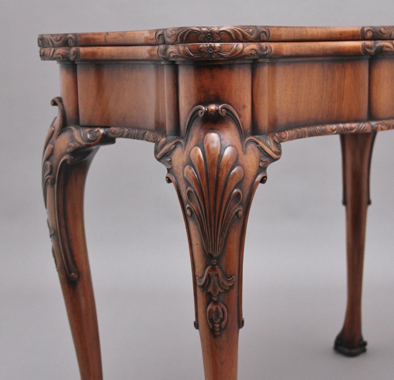 2450.0 Early 20th Century Walnut Card Table By Howard & Co London photo