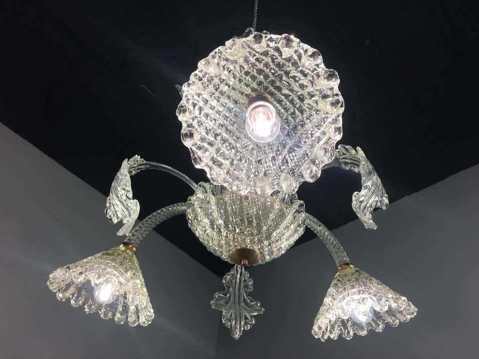 Italian Chandelier By Ercole Barovier, Murano, 1940 photo furniture