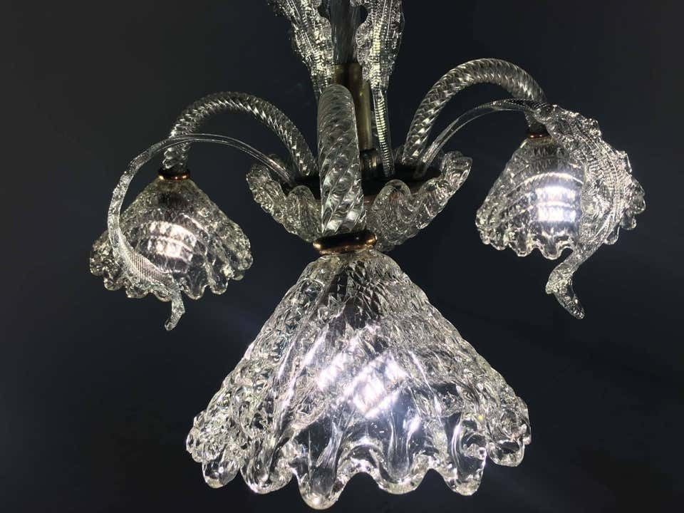 Italian Chandelier By Ercole Barovier, Murano, 1940 photo Lighting