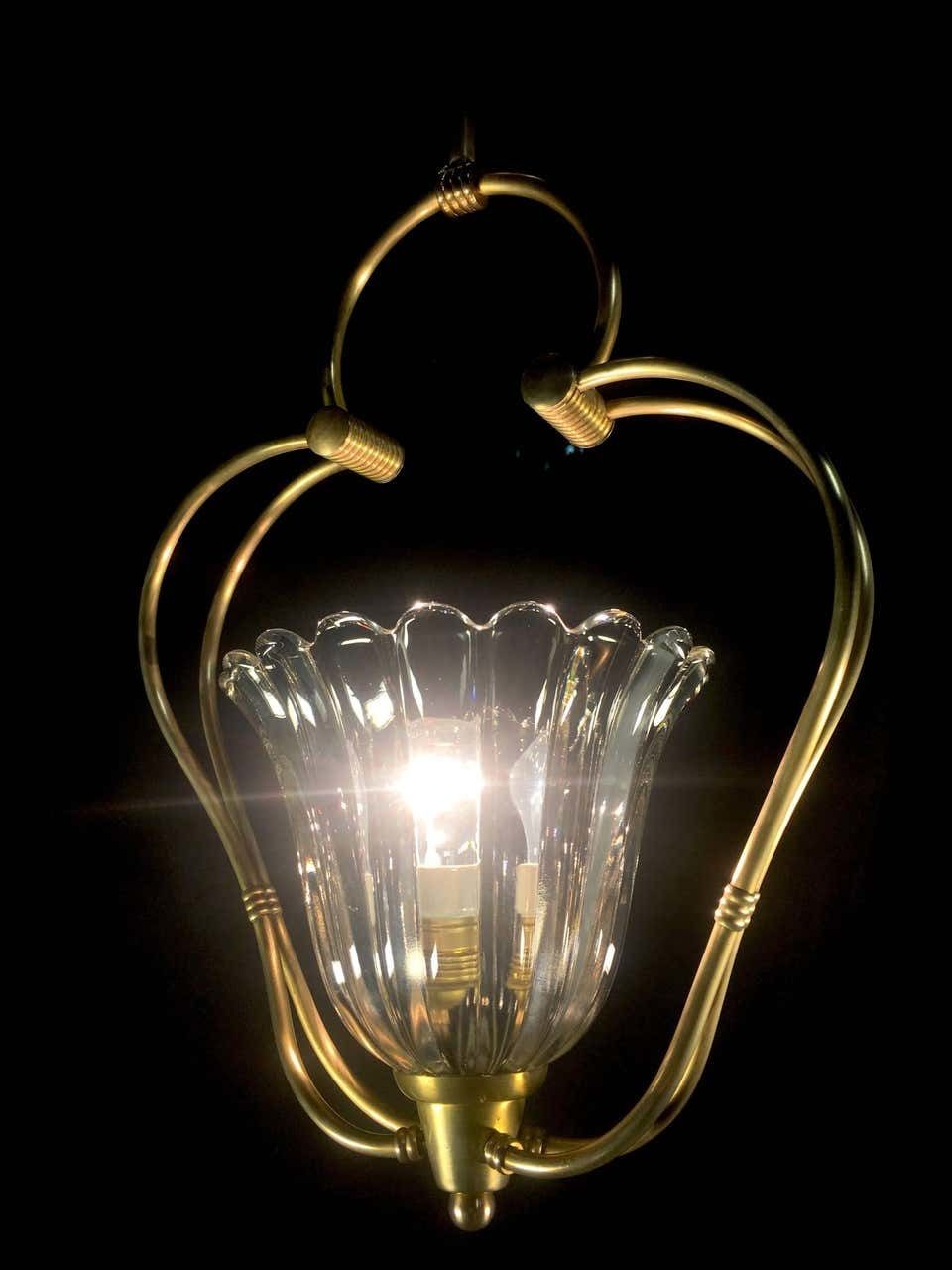 Art Deco Italian Chandelier By Ercole Barovier, Murano, 1940 photo vintage