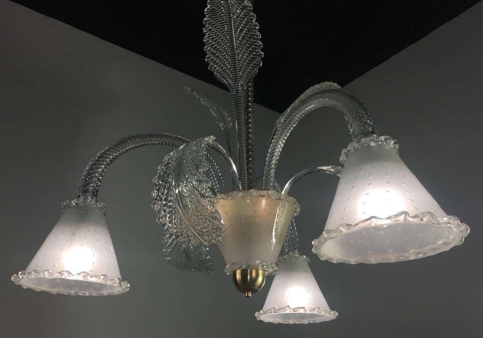 photo vinterior Chandelier By Barovier & Toso, Murano, 1940s